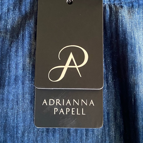 Adrianna Papell Pleated Velvet 3/4 Sleeve Top with 1X - Picture 4 of 5